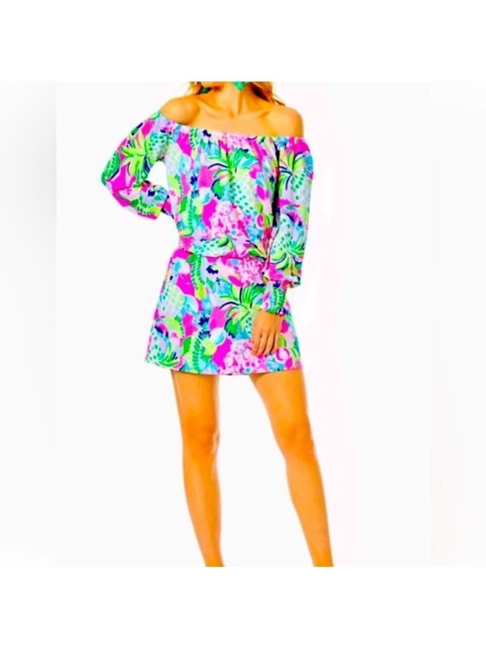 Lilly Pulitzer Lana Off The Shoulder Skort Romper XXS